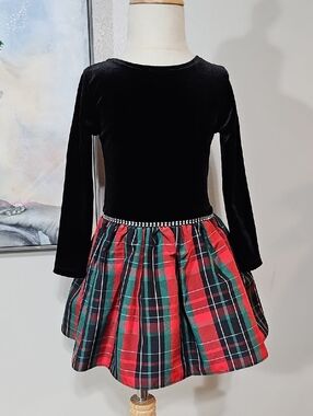 3 for $20 🎀 Toddler 3T Velvet Plaid Holiday Dress
